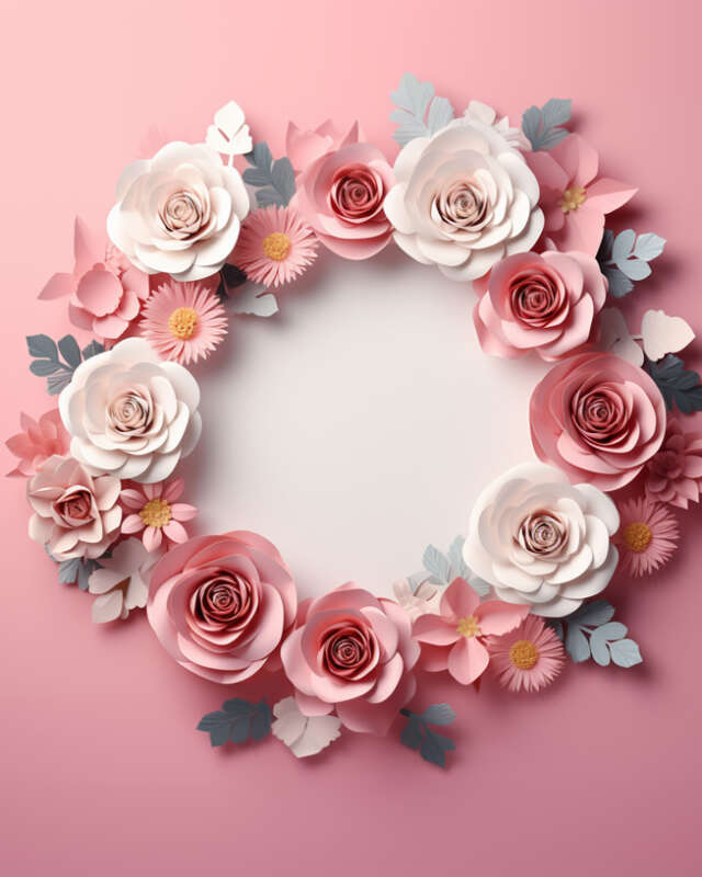 background-with-3d-blooming-rose-flowers